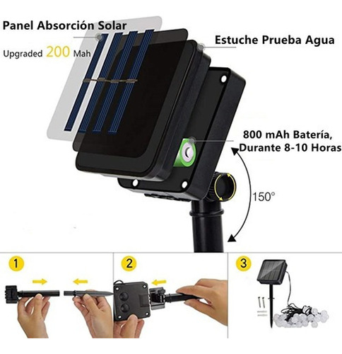 Guirnalda De 50 Luces Led Mini Esferas Decoración Navideña