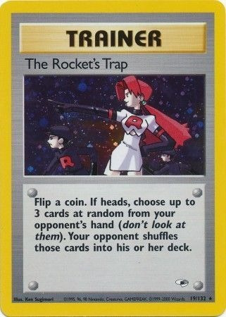 The Rocket's Trap 19/132 Holo Raro Pokemon Tcg