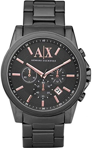 Armani Ax Exchange Chronograph Grey Dial Gunmetal Ion-plated