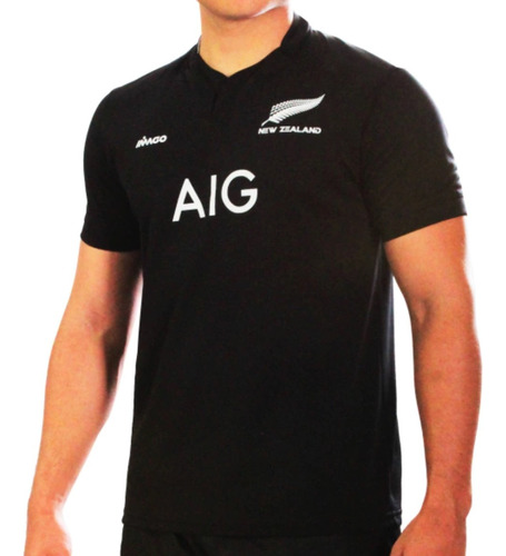 Camiseta De Rugby Imago Niños All Blacks 2023 Tela Premium