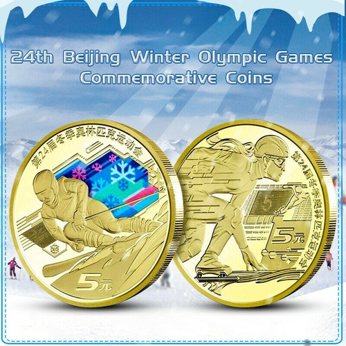 Imagen 1 de 2 de Monedas Conmemorativas Olimpiada Invierno 2022 Beijing 2pzs