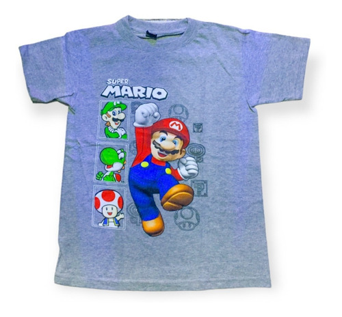 Camisetas Estampada Niño Super Mario Bros