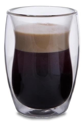 4 Vasos Tazas P/café Nespresso Doble Vidrio Templado 110 Ml