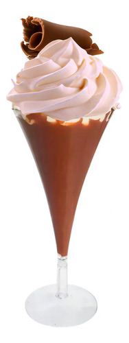 10un Mini Taça Cone Acrílico Para Sobremesa Bar Candy 60ml Cor Transparente