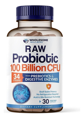 Probióticos Orgánicos 100 Billones De Cfu, Wholesome