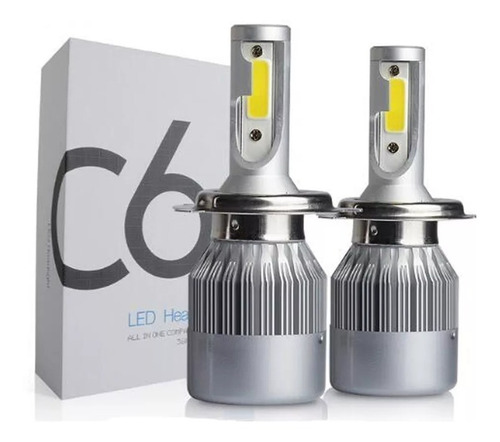 Imagen 2 de 4 de Lamparas Cree Led C6 H4 H7 H1 Premium Kit X2 Alta Y Baja
