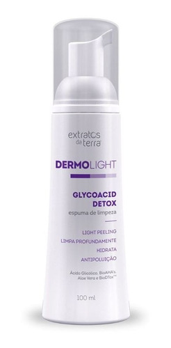 Espuma Limpeza Glycoacid 100ml Dermolight Extratos Da Terra