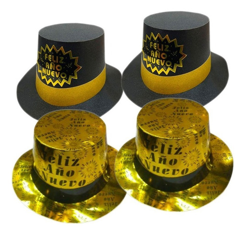 Pack 4 Sombreros / Cotillón / Decoración ( Fin De Año )