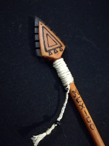 Tepoztopilli Miniatura Lanza Azteca Artesanal Madera
