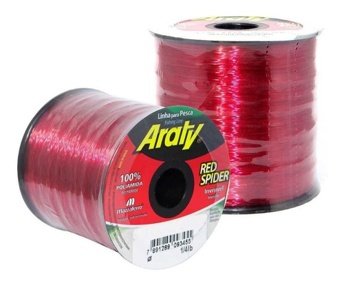 Linha Pesca Araty Red Spider 0,25 Mm 1739 M 10,4 Lbs 100 G