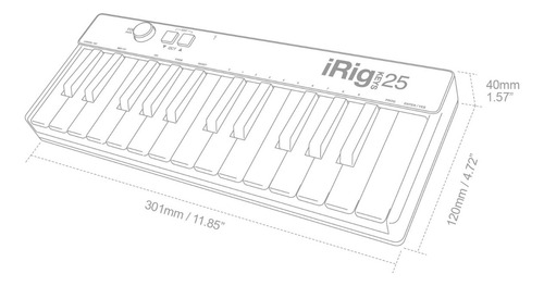 Irig Keys 25 Usb - Teclado Controlador Midi Usb - C/