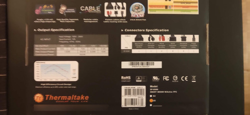 Thermaltake Smart M850w 850 W - 80plus Bronze Negro (Usado)