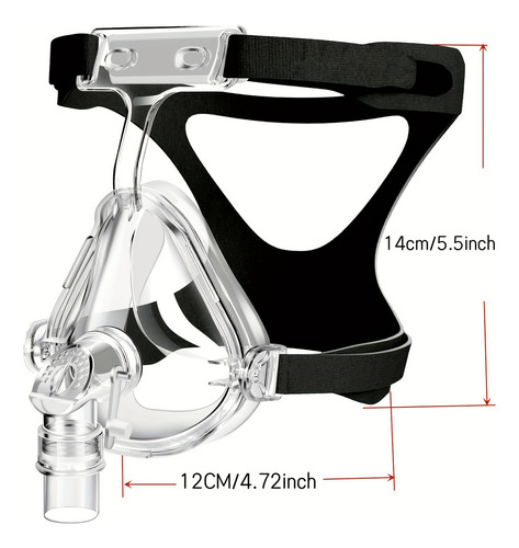 Y Para Casco Universal Cpap, Máscara Negra Para Dormir,
