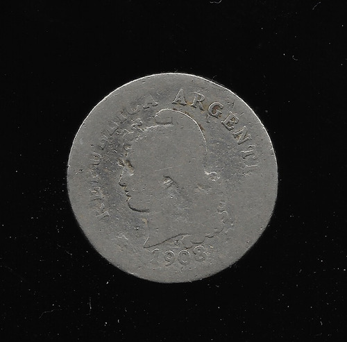 Ltc551. Moneda Nacional De 10 Centavos De 1908.