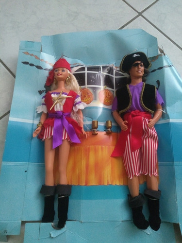 Muñecos Barbie Fiesta De Halloween Con Ken Disfraz De Pirata