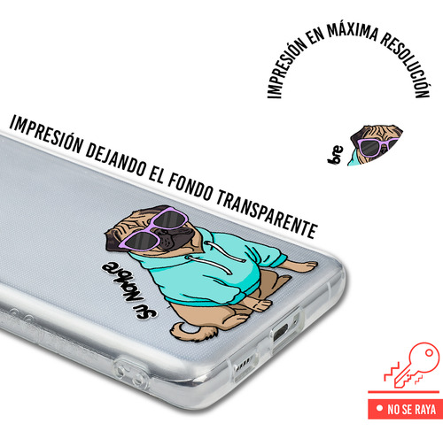 Funda Para Zte Para Mujer Perrito Cool Pug Personalizado