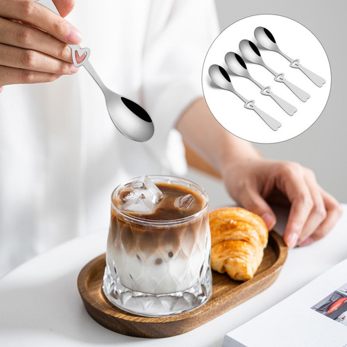 Tenedor De Cuchara De Postre Cucharas De Corazón Para Café C