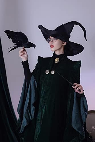 Meicogo Mujeres Profesora Bruja Cosplay Disfraz Halloween Ma