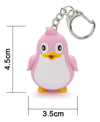 Antorcha Led Con Luz De Sonido Llavero Chic Pingüino