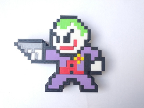 Joker - Dc - Pixel Art - Figura Impresa En 3d