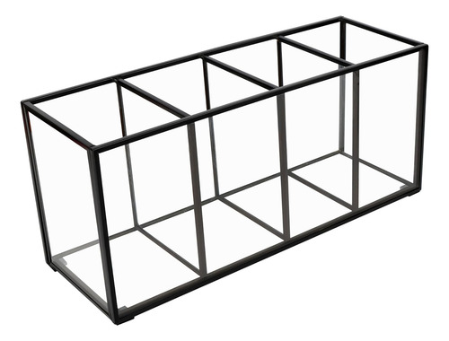 Portalápices De Vidrio Con 3 O 4 Compartimentos Para Escrito