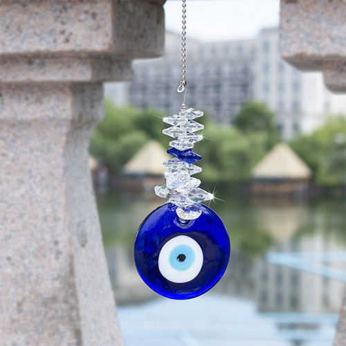Colgante En Forma De Ojo De Cristal Con Cuentas De Cristal,