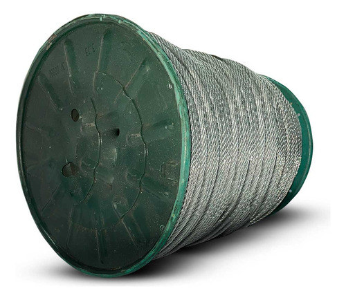 Cabo Aço Galvanizado 1/4 6,35mm Alma De Fibra 6x19 Rolo 200m