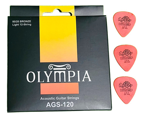 12 Cuerdas Octavadas Olympia P/docerola Calibre 10/47+3 Puas