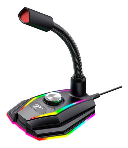 Microfono Led Usb Gamer Control Volumen Rgb Havit  