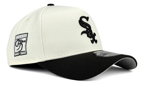 Gorra New Era Chicago White Sox 9forty A Frame Edición Espec Crema Con Negro Único