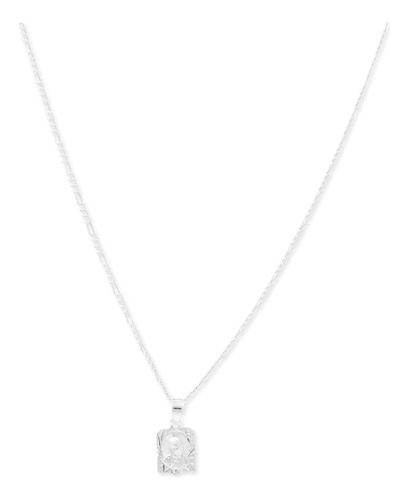Collar Con Medalla Virgen De Guadalupe Plata 925 Dama 45 Cm