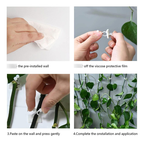 Clips De Pared Autoadhesivos Para Escalada De Plantas 100
