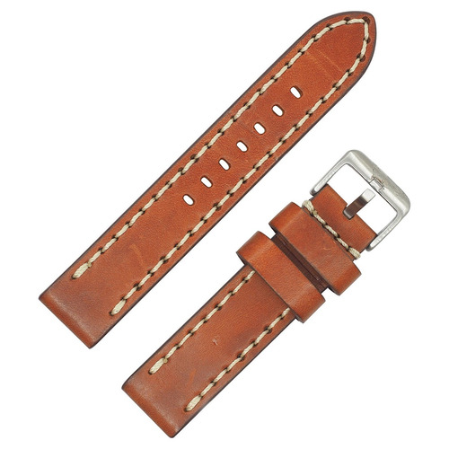Reloj Vintage Brown Genuine Leather, Contrast Stitched With