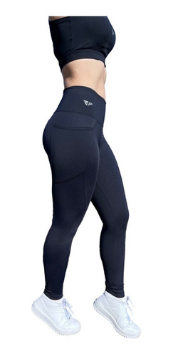 Imagem 1 de 8 de Calça Legging Suplex Poliamida C/ Bolso Lateral Corrida