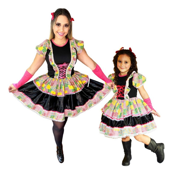 vestido quadrilha mae e filha