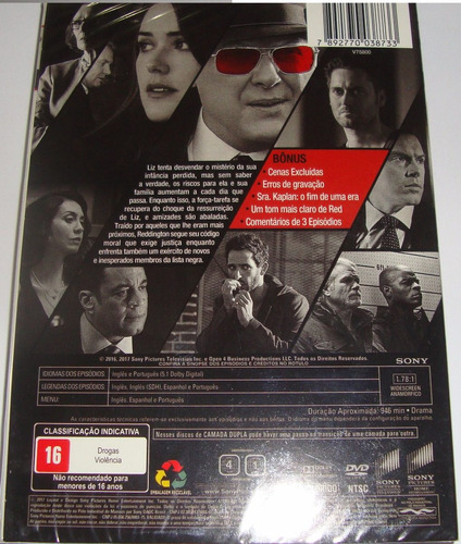 Box Original: The Blacklist Lista Negra 4ª Temporada 6 Dvd's