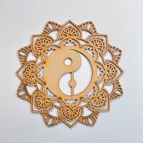 Mándala Yin Yang Decoración De Pared 60cm