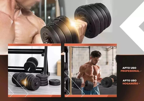 Kit Mancuernas Cromadas A Rosca + 20 Kg En 4 Discos De 5 Kgs