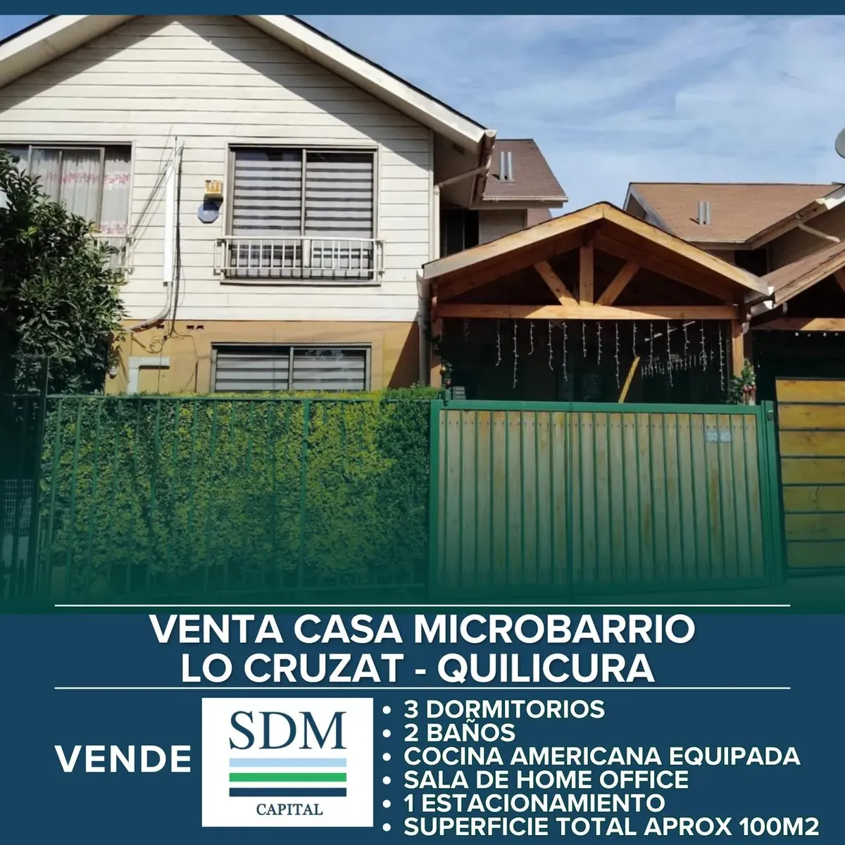 Imagen 1 de 27 de Venta Casa 3h 2b Microbarrio Lo Cruzat Quilicura