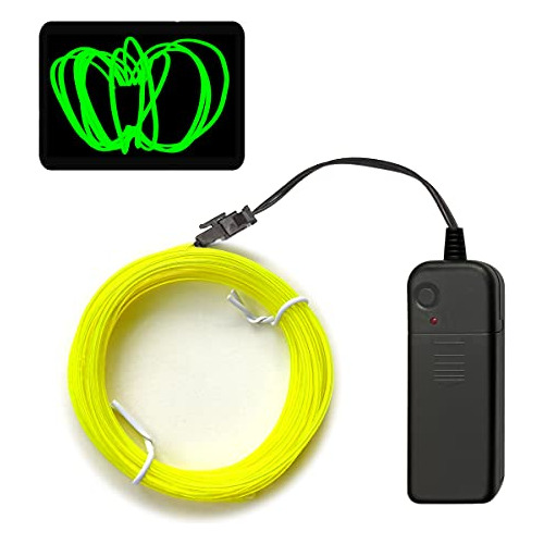 Alambre Fluorescente Verde, 16.4 Pies/5 Metros, Cable L...