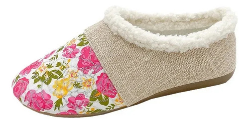 Zapatos De Algodón, Cálidos, Informales, Con Tacón Plano, Su