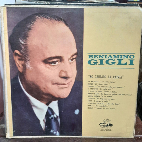 Portada Beniamino Gigli Ho Cantato La Patria P2