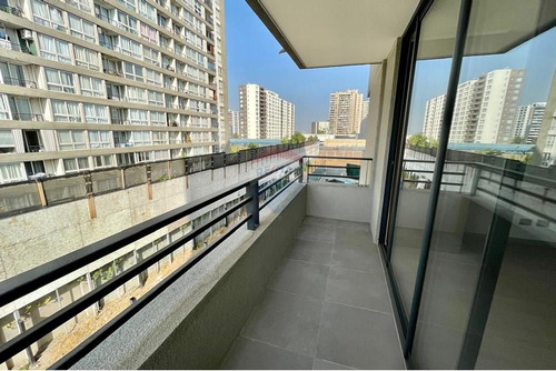Estudio Nuevo Con Amplio Balcón En Ñuñoa, Piso 4
