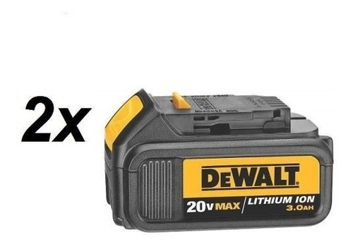 2x Bateria 20v 3ah Dewalt P/ Todos Modelos De Lítio Dcb200