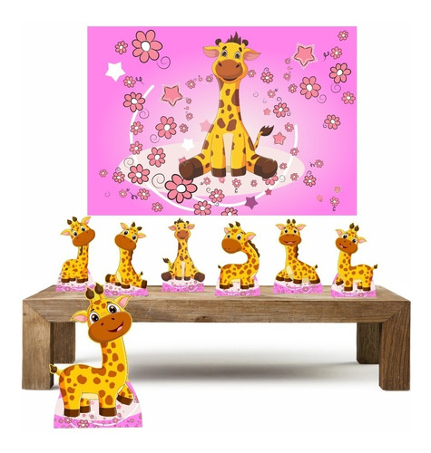 Girafinhas Cute Menina Kit Festa Infantil + Painel