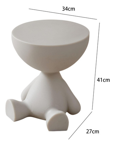 Mesa Auxiliar Redonda Pequeña, Mesa De Centro Lisa Gris
