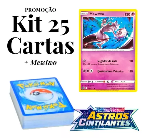 Kit Carta Pokémon Pikachu E Lendário Mewtwo no Shoptime