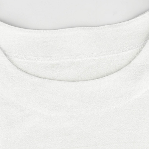 Camiseta De Manga Corta Tipo Jersey De Lino Liso Para Mujer