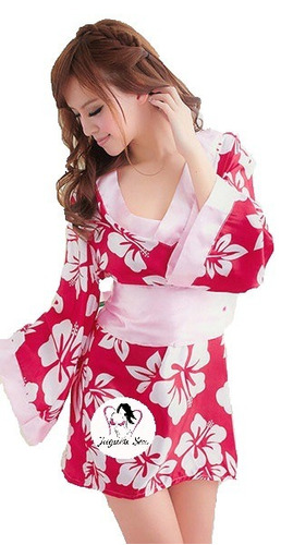 Bata Kimono Floral Kawaii Moda Coreana Sexy Mod.286