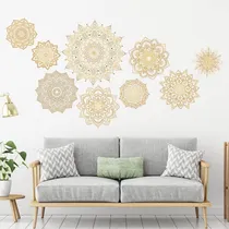 Comprar Calcomanías De Pared De Mandala Doradas, Calcomanías De De